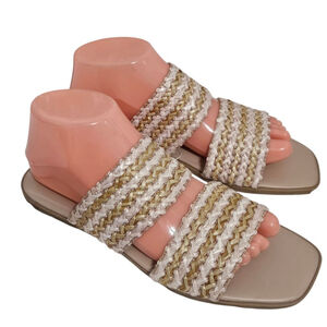 NWT AVELLINI Beige Women's Woven Sandals Sz 8